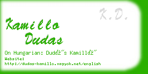 kamillo dudas business card